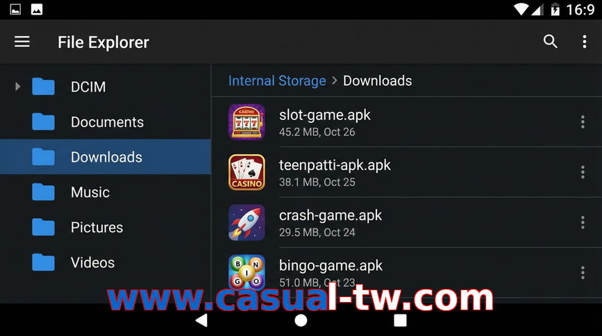 Main screen of Www.casual-tw.com gameapk page for PK players
